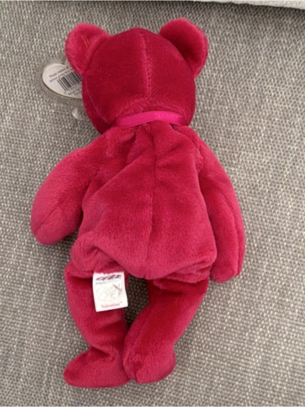 Rare TY Red Bear with White Heart Plush with errors - Picture 4 of 10